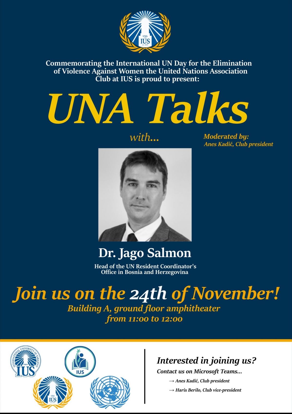 UNA Talks with Dr. Jago Salmon